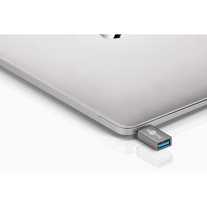 Goobay 56621 USB-C to USB A 3.0 Adapter, Grey