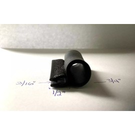 Compatible to Trim Lok SAMPLE Black Rubber Edge Trim Seal Lock 3/16" x 1/2" x 3/4" Bulb C Side Door