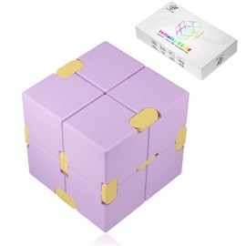 Funxim Infinity Cube Purple Fidget Toy Cube, Fidget Finger Toy Stress and Anxiety relief, Killing Time Fidget Toys Infinite Cube suitable for Adults & Kids