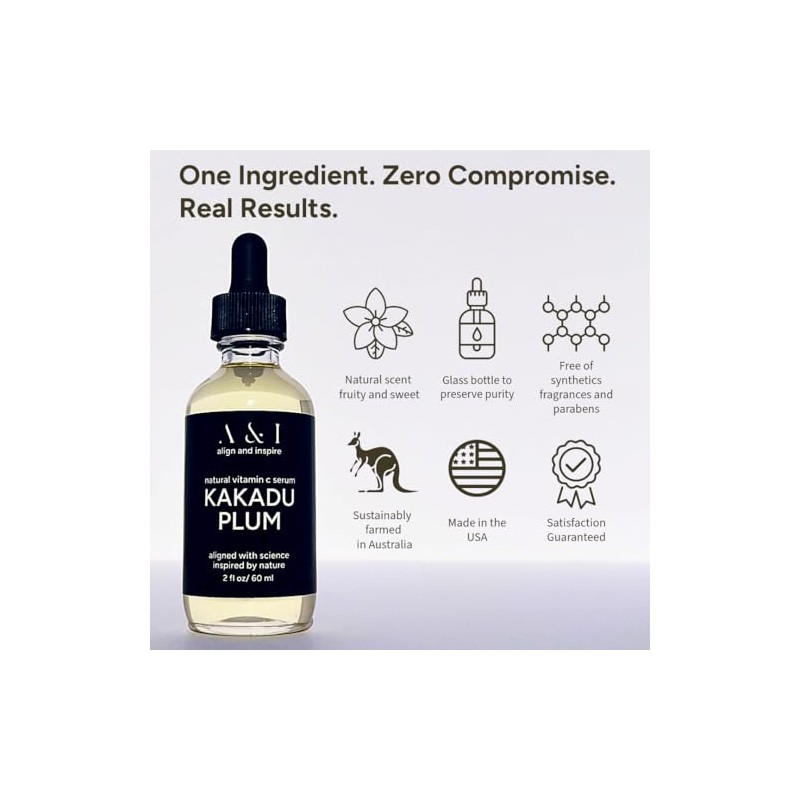 Vitamin C Serum, Pure Kakadu Plum Oil 2oz