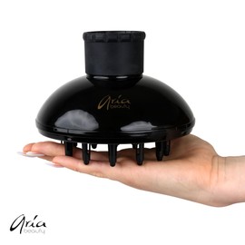 Aria Beauty Blow Dryer Diffuser - Attachment for Curly and Wavy Hair Types - Durable High-Temperature Resistant Plastic - Fits Most Blow Dryers - 1 pc
