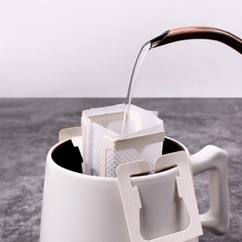 50Pcs Coffee Filter Paper Bag,Portable Hanging Ear Drip Coffee Bag,Single Serve Disposable Drip Coffee Filter Bag,Suit for Outside Diameter Less Than 9cm Cups,Great for Travel,Home