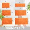 vctops Orange Fall Plush Chenille Bath Rugs Extra Soft and