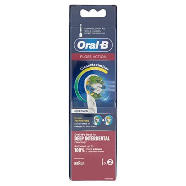 Oral-B FlossAction - With CleanMaximiser Technology - Brush Heads - Pack of 2
