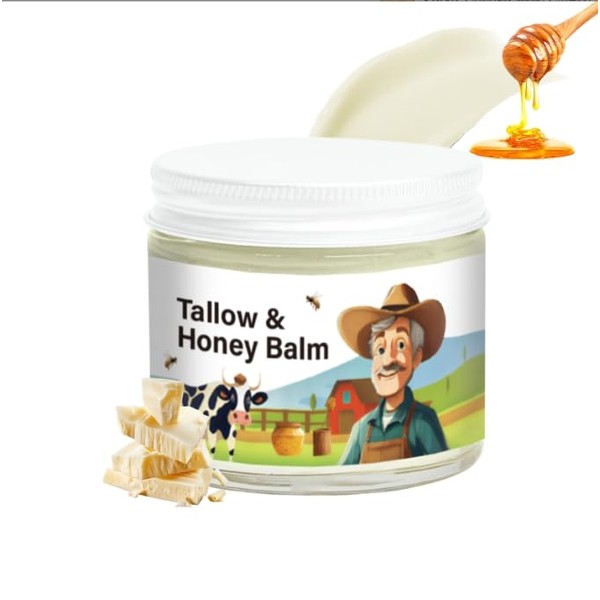 2pcs Tallow & Honey Balm,Beef Tallow Skin Care,Beef Tallow for
