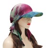 ZLYC Women's Chemo Headwear Brim Visor Hat Beanie Hat, Batik,