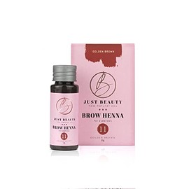 Just Beauty (Golden Brown) Henna 10 g .35 oz | 100% Natural Powder for Colouring and Tinting Eyebrows - Professional Kit