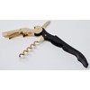 Gold and Black Soft Velvet Touch Waiters Double Hinge Corkscrew