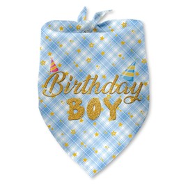 Dog Birthday Bandana Boy Birthday Party Supplies Dogs Birthday Decorations Photo Prop Pet Scarf Accessories for Small Medium Large Dogs