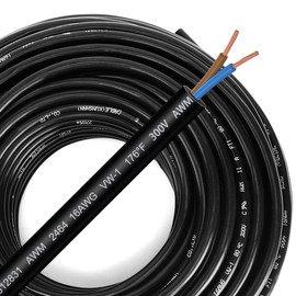 Flexible 2-Conductor Electrical Wire,65.6FT/20M Low Voltage Landscape Wire, 16 Gauge Wire for Multiple Wiring Applications Such as LED Strips, Lamps, and Automobiles (16AWG)