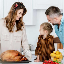YAHPERN - Diadema de Acción de Gracias para mujer, diadema anudada con nudos, diadema ancha para Acción de Gracias, accesorios para el cabello