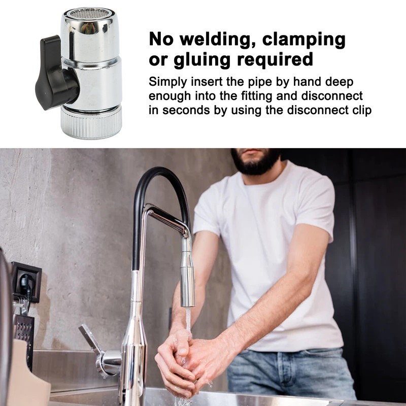 3pcs G3/8 In Sink Faucet Diverter Valve Three Way Universal