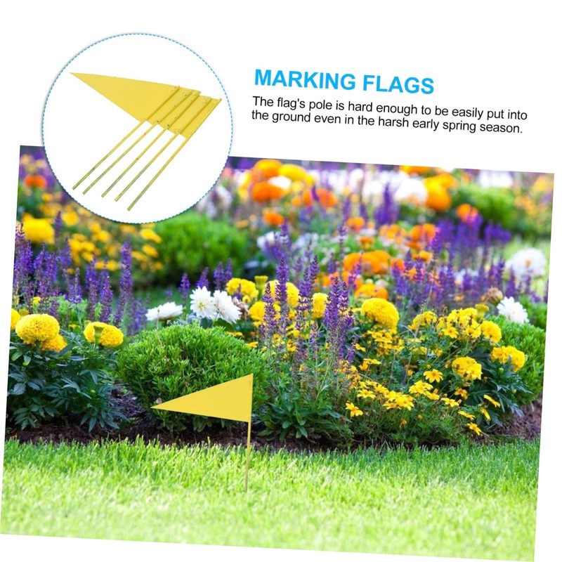 WOONEKY 5Pcs Durable Marking Flags for Garden Irrigation Lawn Projects