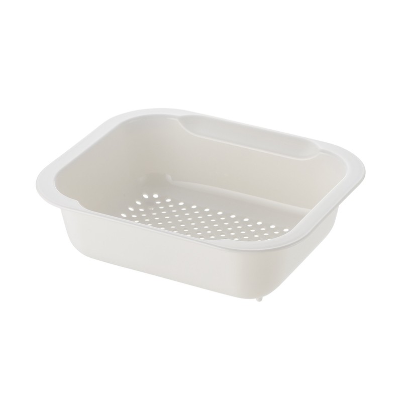 Richell Rectangular Colander & Vat, With Lid