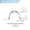sourcing map 18Pcs Rigid Pipe Straps, 32mm(1.26") 304 Stainless Steel