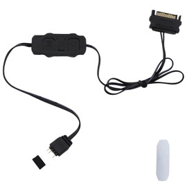 LANMINGLEL 5V 3PIN ARGB SATA Controller Power Supply ARGB Light Stripe Remote Controller Built-in Light Mode for Motherboards Without 5V ARGB, or DIY ARGB Fans