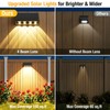 Solar Wall Lights Outdoor, 3000/4000/6500K 3 Modes Fence Lights Solar