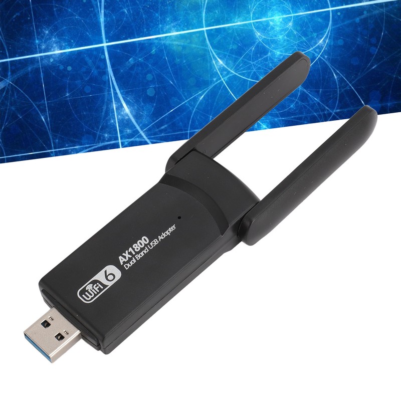 USB WiFi 6 Adapter 1800Mbps 2.4G 5G Dual Band Wireless