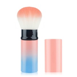 Retractable Brush Powder Brush Foundation Makeup Brush Retractable Brush Powder Brush for Applying Foundation Powders and Mineral Cosmetics Blue Pink