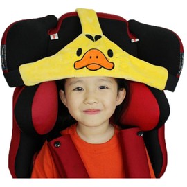 MINGZE baby car seat head support, car safe and comfortable sleep positioner, adjustable safety seat fastening strap, protector headrest neck support for children baby
