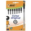 Bic Cristal Original Black Ball Pens - Set of 8
