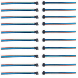 KWMSTPLT 10 Pairs SM JST 4 PIN Wire Connector Cable for 5050 3528 WS2801 APA02 WS2815 WS2813 LED Strip Lights, 15cm 22 AWG Male and Female Without Soldering Light Controller Wire
