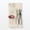 MUJI NDF96A3A Locking Elastic Band Set of 3 Colors, Red,