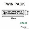 No Junk Mail Sticker for Letterbox Door or Window/Effective Deterrent