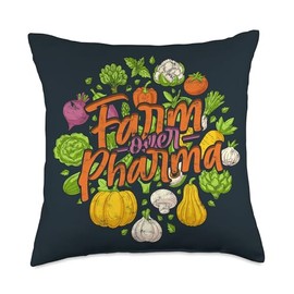 Organic Vegetable Gardening Farmers Market Local Farm Food Throw Pillow