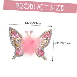 PACKOVE 2pcs Butterfly Hair Clips with Moving Wings Decorative Rhinestone Barrettes for Women Cute Hairpins for Vacation Party Wedding Prom Hair Styling Accessories