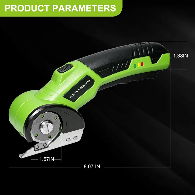 Cardboard Cutter, 4V Rechargeable Cordless Electric Scissors with 2 Blades,