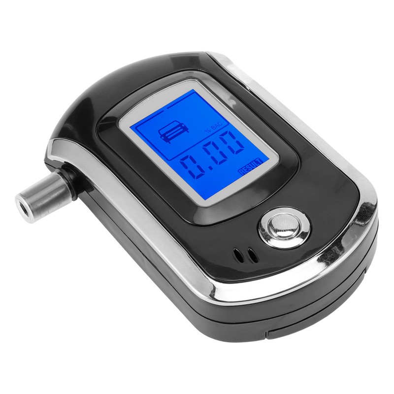 LCD Digital Breath Tester Mini Portable Blowing Type Professional Breathalyzer