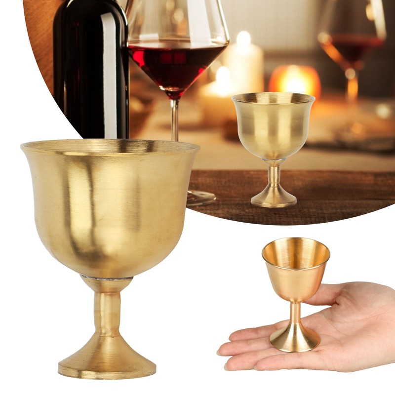 Brass Wine Goblet Exquisite Elegant Drinking Wine Cup Decoration Collection