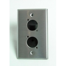 PROCRAFT SPU-2X-SS 1 Gang Stainless Steel Wall Plate Pre-Punched for 2) D Type