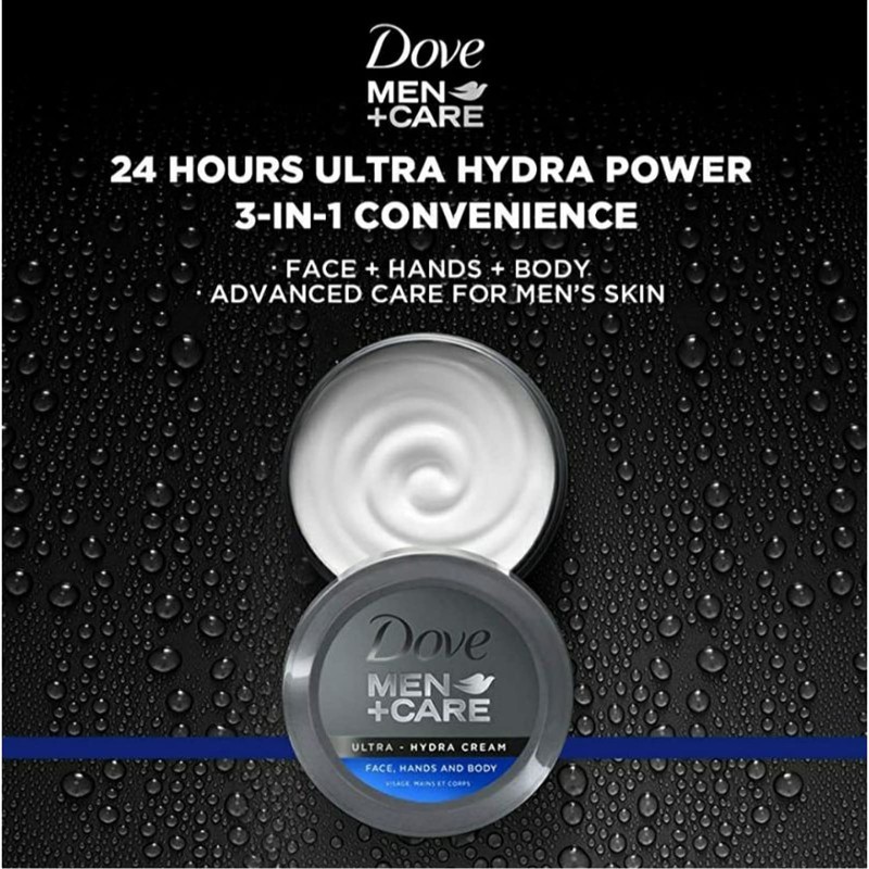 Dove Men Care Ultra Care Hydra Cream Face, Hand And