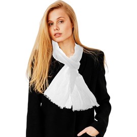 GZRYEJLEI 1pc White Cotton Blend Crinkle Soft long Scarf with Fringed Edges Women Linen Beach Shawl Wrap Vintage Travel Scarfs
