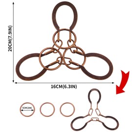 Brain Teaser Puzzles - Metal Horseshoe Cast Puzzle Game Unlock Interlock Puzzles Box Mind IQ Logic Test Disentanglement Games for Adults Office Supplies WP140D