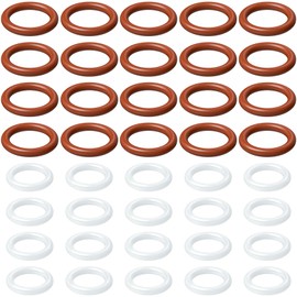 PAGOW 50 Pack Silicone O-Rings Power Pressure Washer Replacement for 1/4 inch, 3/8 inch, M22 Quick Connect Coupler (25pcs for 1/4" + 25pcs for 3/8")