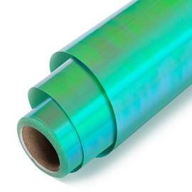 Homeral Iridescent Wrapping Paper Roll-46.8 sq.ft. Ombre Foil Green for Christmas, Birthday, St.Patrick-17inch x 32.8ft