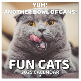 2025 Calendar - 2025 Wall Calendar, Jan.2025 - Dec.2025, 12" x 24" (Open), 12 Monthly Wall Calendar Gift, Wall Calendar 2025 with Unruled Blocks,Hanging Hole - Blue Cat