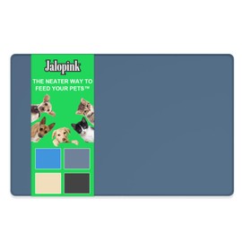 Dog Mat for Food and Water，Cat Dog Bowl mat，Pet Placemat，Feeding Mat,Anti-Slip,Silicone,19" x 12",Placemat w/Raised Edge，Spill-Proof Floor Protection