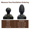 Decorex Hardware Cast Aluminum Pineapple Post Cap – Black Powder