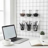 Otoolling 6 Pcs Grid Wall Cups with Ring Hooks Hanging