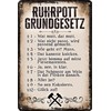 LUCKYLINDE Retro Tin Sign Funny Saying Ruhrpott Basic Law 20