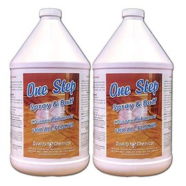 Quality Chemical One Step - Spray and Buff - Floor Restorer - Cleans and polishes in one operation-2 gallon case
