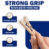 Wooden Pegs 72Pcs Heavy Duty Wooden Clothes Pegs With Metal