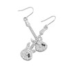 Spinningdaisy Crystal Electric Hanging Guitar Earrings