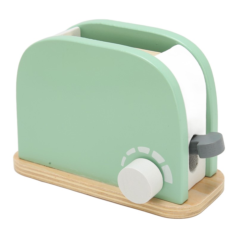 Toaster Toy Set Safe Durable Solidwood Round Edges Hand Eye