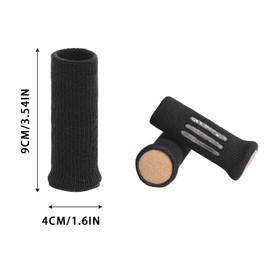 FUIPVGI Pack of 24 Chair Socks, Furniture Socks, Elastic Knitted Furniture Feet, Chair Leg Protectors, Round Chair Legs, Non-Slip Furniture Shoes, Avoid Scratches and Noise (Black)