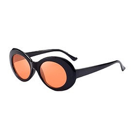 BestWare Vintage Sunglasses Classic Eyeware Glasses Oval Sun Glasses Fashion Eyewear Fashion Shades black & orange